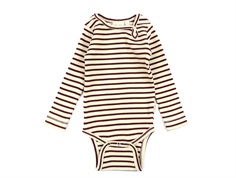 Petit Piao dark cherry/dark offwhite striped body modal